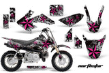 Dirt Bike Graphics Kit Decal Wrap For Honda CRF50 CRF 50 2004-2013 NORTHSTAR PINK SILVER