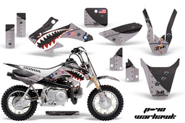 Dirt Bike Graphics Kit Decal Wrap For Honda CRF50 CRF 50 2004-2013 WARHAWK BLACK-atv motorcycle utv parts accessories gear helmets jackets gloves pantsAll Terrain Depot
