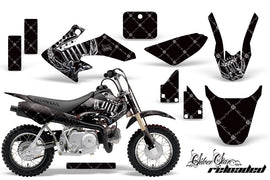 Dirt Bike Graphics Kit Decal Wrap For Honda CRF50 CRF 50 2014-2018 RELOADED CHROME BLACK-atv motorcycle utv parts accessories gear helmets jackets gloves pantsAll Terrain Depot