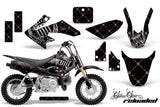 Dirt Bike Graphics Kit Decal Wrap For Honda CRF50 CRF 50 2014-2018 RELOADED CHROME BLACK