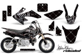 Dirt Bike Graphics Kit Decal Wrap For Honda CRF50 CRF 50 2004-2013 RELOADED CHROME BLACK