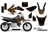 Dirt Bike Graphics Kit Decal Wrap For Honda CRF50 CRF 50 2014-2018 RELOADED BOLD BLACK