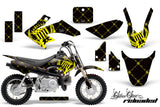 Dirt Bike Graphics Kit Decal Wrap For Honda CRF50 CRF 50 2014-2018 RELOADED YELLOW BLACK