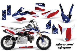 Dirt Bike Graphics Kit Decal Wrap For Honda CRF50 CRF 50 2004-2013 USA FLAG-atv motorcycle utv parts accessories gear helmets jackets gloves pantsAll Terrain Depot