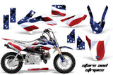 Dirt Bike Graphics Kit Decal Wrap For Honda CRF50 CRF 50 2004-2013 USA FLAG