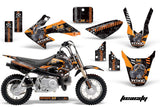 Dirt Bike Graphics Kit Decal Wrap For Honda CRF50 CRF 50 2004-2013 TOXIC ORANGE BLACK