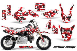 Dirt Bike Graphics Kit Decal Wrap For Honda CRF50 CRF 50 2004-2013 URBAN CAMO RED-atv motorcycle utv parts accessories gear helmets jackets gloves pantsAll Terrain Depot