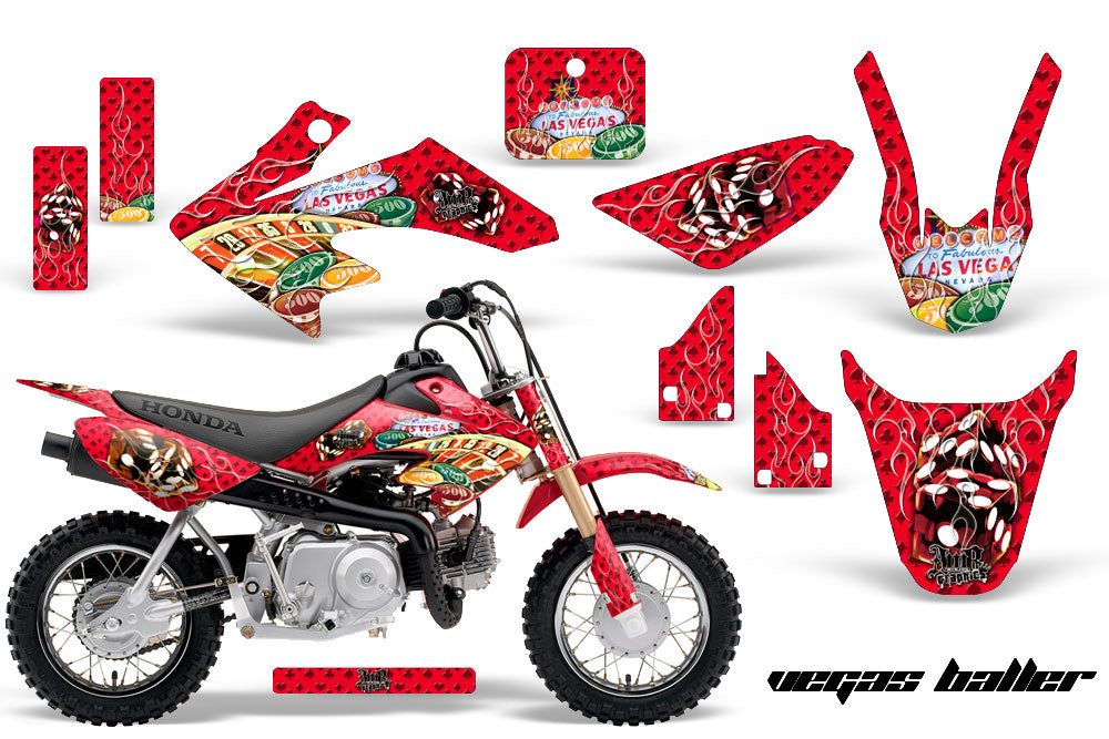 Dirt Bike Graphics Kit Decal Wrap For Honda CRF50 CRF 50 2014-2018 VEGAS RED-atv motorcycle utv parts accessories gear helmets jackets gloves pantsAll Terrain Depot