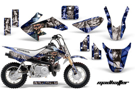Dirt Bike Graphics Kit Decal Wrap For Honda CRF50 CRF 50 2014-2018 HATTER SILVER BLUE-atv motorcycle utv parts accessories gear helmets jackets gloves pantsAll Terrain Depot
