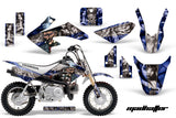 Dirt Bike Graphics Kit Decal Wrap For Honda CRF50 CRF 50 2014-2018 HATTER SILVER BLUE
