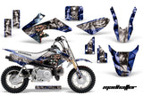 Dirt Bike Graphics Kit Decal Wrap For Honda CRF50 CRF 50 2004-2013 HATTER SILVER BLUE