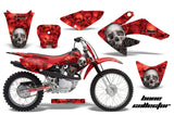 Dirt Bike Graphics Kit Decal Sticker Wrap For Honda CRF70 2004-2015 BONES RED