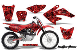 Dirt Bike Graphics Kit Decal Sticker Wrap For Honda CRF70 2004-2015 BUTTERFLIES BLACK RED