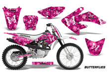 Load image into Gallery viewer, Dirt Bike Graphics Kit Decal Sticker Wrap For Honda CRF80 2004-2010 BUTTERFLIES WHITE PINK-atv motorcycle utv parts accessories gear helmets jackets gloves pantsAll Terrain Depot