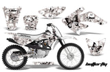 Dirt Bike Graphics Kit Decal Sticker Wrap For Honda CRF80 2004-2010 BUTTERFLIES BLACK WHITE