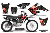 Dirt Bike Graphics Kit Decal Sticker Wrap For Honda CRF80 2004-2010 CHECKERED RED BLACK