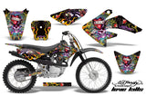 Dirt Bike Graphics Kit Decal Sticker Wrap For Honda CRF80 2004-2010 EDHLK BLACK