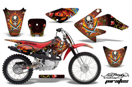 Dirt Bike Graphics Kit Decal Sticker Wrap For Honda CRF80 2004-2010 EDHP RED-atv motorcycle utv parts accessories gear helmets jackets gloves pantsAll Terrain Depot