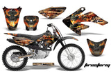 Dirt Bike Graphics Kit Decal Sticker Wrap For Honda CRF80 2004-2010 FIRESTORM BLACK