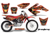 Dirt Bike Graphics Kit Decal Sticker Wrap For Honda CRF80 2004-2010 FIRESTORM RED