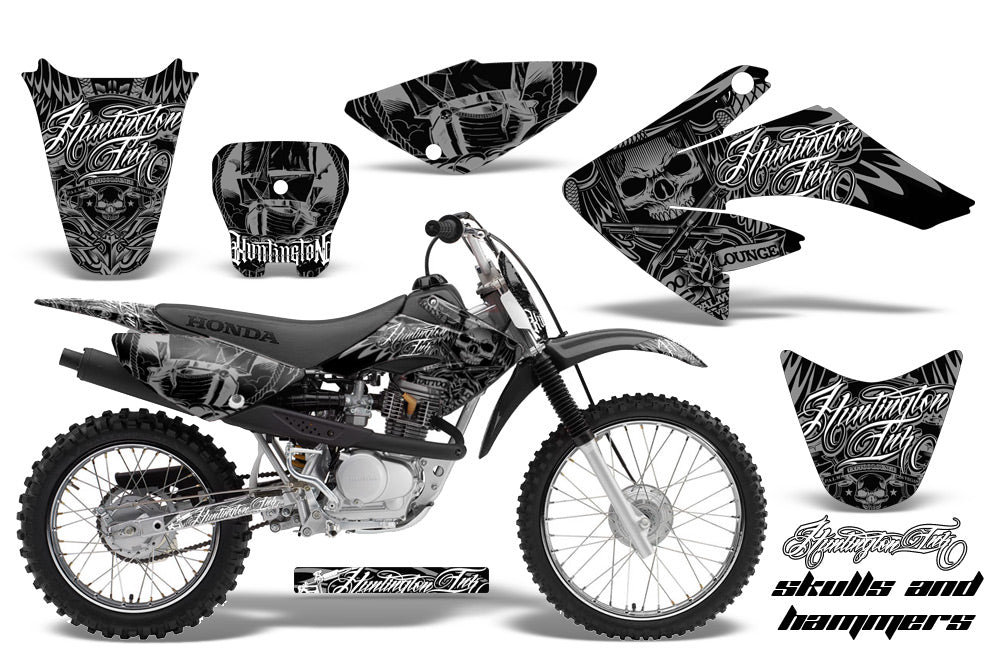 Dirt Bike Graphics Kit Decal Sticker Wrap For Honda CRF80 2004-2010 HISH SILVER-atv motorcycle utv parts accessories gear helmets jackets gloves pantsAll Terrain Depot