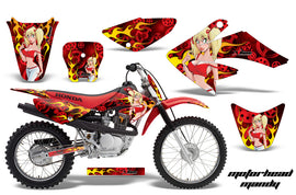 Dirt Bike Graphics Kit Decal Sticker Wrap For Honda CRF70 2004-2015 MOTO MANDY RED-atv motorcycle utv parts accessories gear helmets jackets gloves pantsAll Terrain Depot