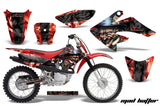 Dirt Bike Graphics Kit Decal Sticker Wrap For Honda CRF70 2004-2015 HATTER BLACK RED
