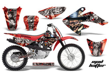 Load image into Gallery viewer, Dirt Bike Graphics Kit Decal Sticker Wrap For Honda CRF70 2004-2015 HATTER SILVER RED-atv motorcycle utv parts accessories gear helmets jackets gloves pantsAll Terrain Depot