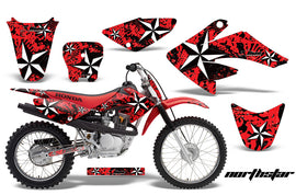 Dirt Bike Graphics Kit Decal Sticker Wrap For Honda CRF80 2004-2010 NORTHSTAR RED-atv motorcycle utv parts accessories gear helmets jackets gloves pantsAll Terrain Depot