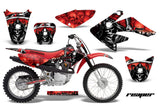 Dirt Bike Graphics Kit Decal Sticker Wrap For Honda CRF70 2004-2015 REAPER RED