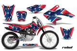 Dirt Bike Graphics Kit Decal Sticker Wrap For Honda CRF80 2004-2010 REBEL