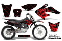 Load image into Gallery viewer, Dirt Bike Graphics Kit Decal Sticker Wrap For Honda CRF80 2004-2010 RELOADED RED BLACK-atv motorcycle utv parts accessories gear helmets jackets gloves pantsAll Terrain Depot