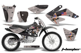 Dirt Bike Graphics Kit Decal Sticker Wrap For Honda CRF80 2004-2010 TBOMBER BLACK