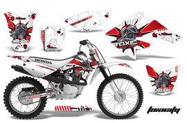 Dirt Bike Graphics Kit Decal Sticker Wrap For Honda CRF70 2004-2015 TOXIC RED WHITE-atv motorcycle utv parts accessories gear helmets jackets gloves pantsAll Terrain Depot