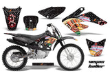 Dirt Bike Graphics Kit Decal Sticker Wrap For Honda CRF70 2004-2015 VEGAS BLACK