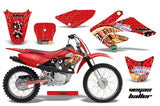 Dirt Bike Graphics Kit Decal Sticker Wrap For Honda CRF70 2004-2015 VEGAS RED