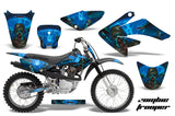 Dirt Bike Graphics Kit Decal Sticker Wrap For Honda CRF80 2004-2010 ZOMBIE BLUE