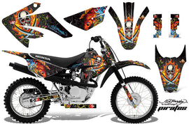 Dirt Bike Graphics Kit MX Decal Wrap For Honda CRF80 CRF100 2011-2016 EDHP BLACK-atv motorcycle utv parts accessories gear helmets jackets gloves pantsAll Terrain Depot