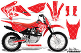 Dirt Bike Graphics Kit MX Decal Wrap For Honda CRF80 CRF100 2011-2016 RELOADED WHITE RED