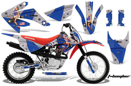 Dirt Bike Graphics Kit MX Decal Wrap For Honda CRF80 CRF100 2011-2016 TBOMBER BLUE-atv motorcycle utv parts accessories gear helmets jackets gloves pantsAll Terrain Depot