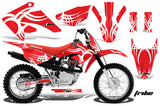 Dirt Bike Graphics Kit MX Decal Wrap For Honda CRF80 CRF100 2011-2016 TRIBE WHITE RED