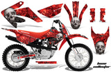 Dirt Bike Graphics Kit MX Decal Wrap For Honda CRF80 CRF100 2011-2016 BONES BLACK RED