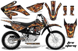 Dirt Bike Graphics Kit MX Decal Wrap For Honda CRF80 CRF100 2011-2016 FIRESTORM BLACK