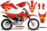 Dirt Bike Graphics Kit MX Decal Wrap For Honda CRF80 CRF100 2011-2016 MELTDOWN YELLOW RED