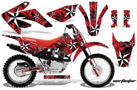 Dirt Bike Graphics Kit MX Decal Wrap For Honda CRF80 CRF100 2011-2016 NORTHSTAR WHITE RED-atv motorcycle utv parts accessories gear helmets jackets gloves pantsAll Terrain Depot