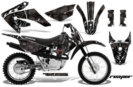 Dirt Bike Graphics Kit MX Decal Wrap For Honda CRF80 CRF100 2011-2016 REAPER BLACK-atv motorcycle utv parts accessories gear helmets jackets gloves pantsAll Terrain Depot