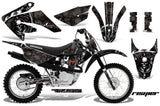 Dirt Bike Graphics Kit MX Decal Wrap For Honda CRF80 CRF100 2011-2016 REAPER BLACK