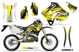 Dirt Bike Graphics Kit Decal Sticker Wrap For Honda CRM250AR 1996-1999 CARBONX YELLOW-atv motorcycle utv parts accessories gear helmets jackets gloves pantsAll Terrain Depot