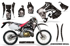 Dirt Bike Graphics Kit Decal Sticker Wrap For Honda CRM250AR 1996-1999 CHECKERED SILVER BLACK-atv motorcycle utv parts accessories gear helmets jackets gloves pantsAll Terrain Depot