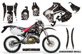 Dirt Bike Graphics Kit Decal Sticker Wrap For Honda CRM250AR 1996-1999 CHECKERED SILVER BLACK